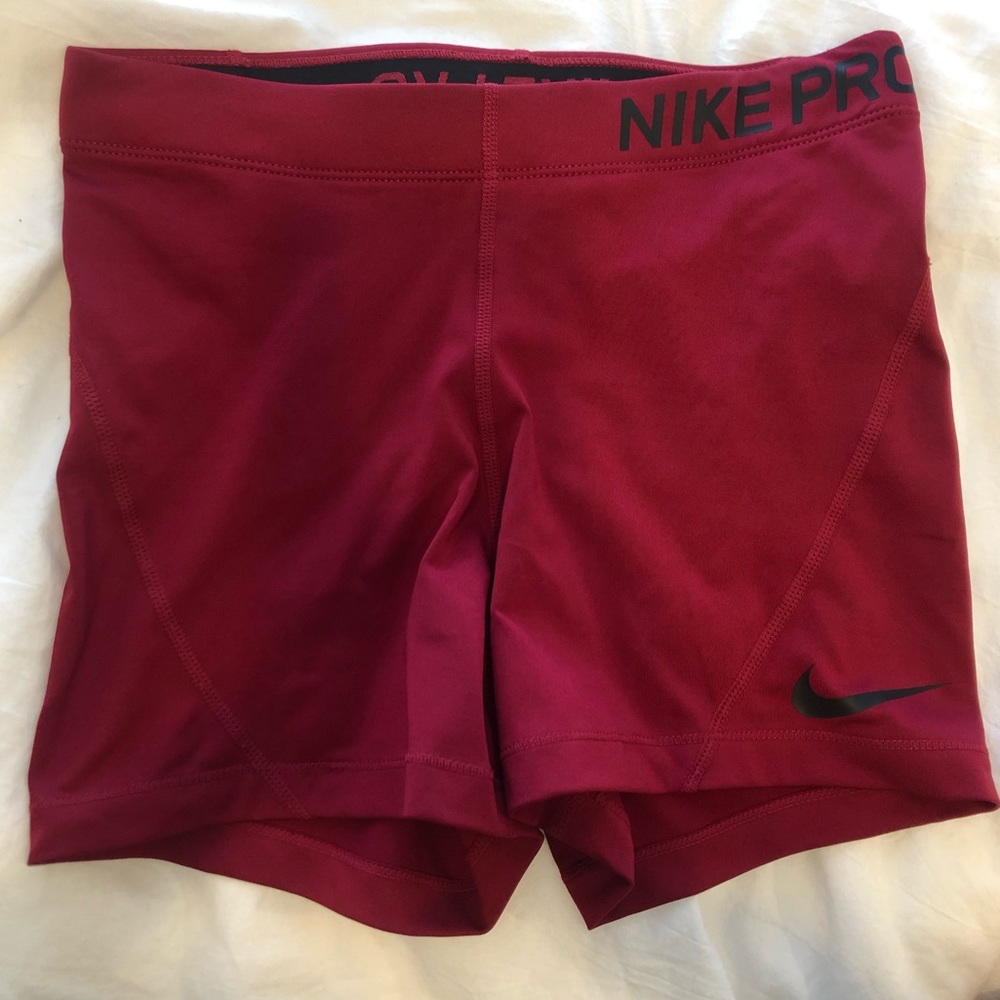 Maroon/Red Nike Pro Spandex